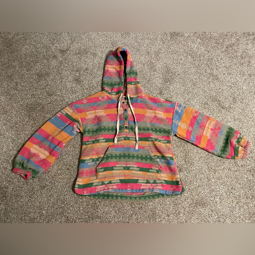 New In brand hoodie. Size small. Multicolored